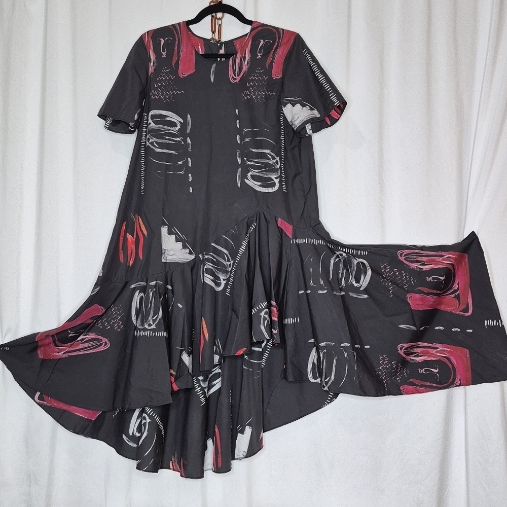 JNBY Art-To-Wear Cotton Midi Dress - Size L